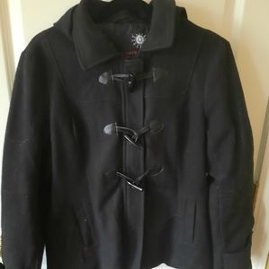 Body Central Black Large Coat w front Clasps